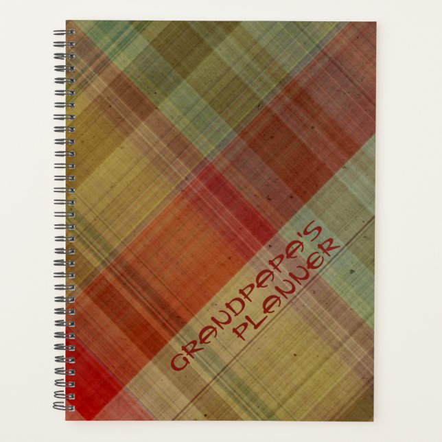 Karierte Nummer 1 Grandpapa's Planner Notebook Planer (Vorderseite)