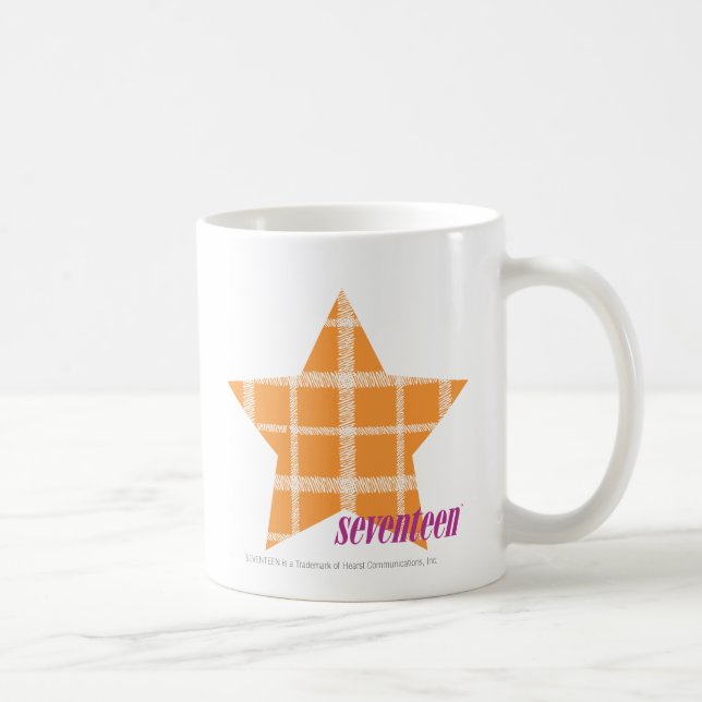 Karierte Orange 2 Kaffeetasse (Rechts)