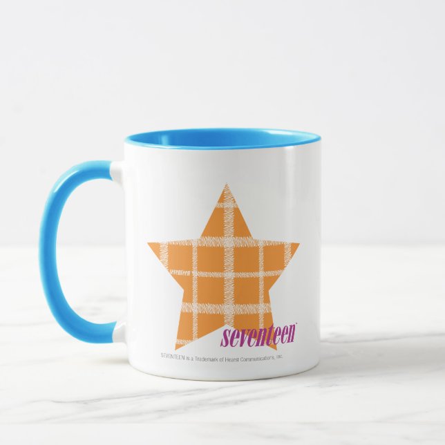 Karierte Orange 2 Tasse (Links)