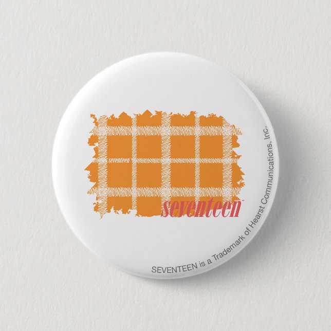 Karierte Orange 3 Button (Vorderseite)