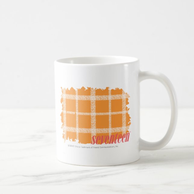 Karierte Orange 3 Kaffeetasse (Rechts)