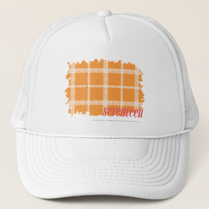 Karierte Orange 3 Truckerkappe