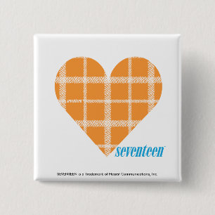 Karierte Orange 4 Button