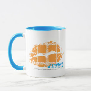 Karierte Orange Tasse