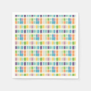 Karierte Pastellmuster Serviette