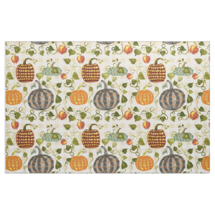 Karierte Pumpkins im Herbst Äpfel auf Gingham Stoff