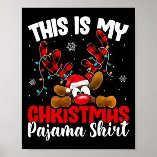 Karierte Rentiere Das ist mein Weihnachtsfest Paja Poster