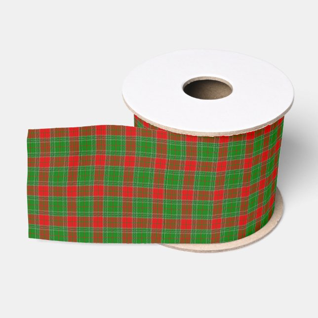Karierte Ribbon, rot und grün Ripsband (Spule)