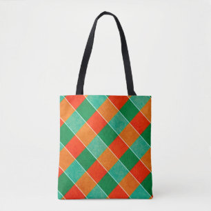 Karierte rote und grüne Tartan-Muster Tasche