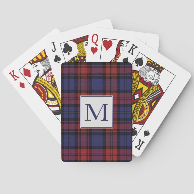 Karierte Rustikale Initial Tartan Clan MacLachlan  Spielkarten (Rückseite)