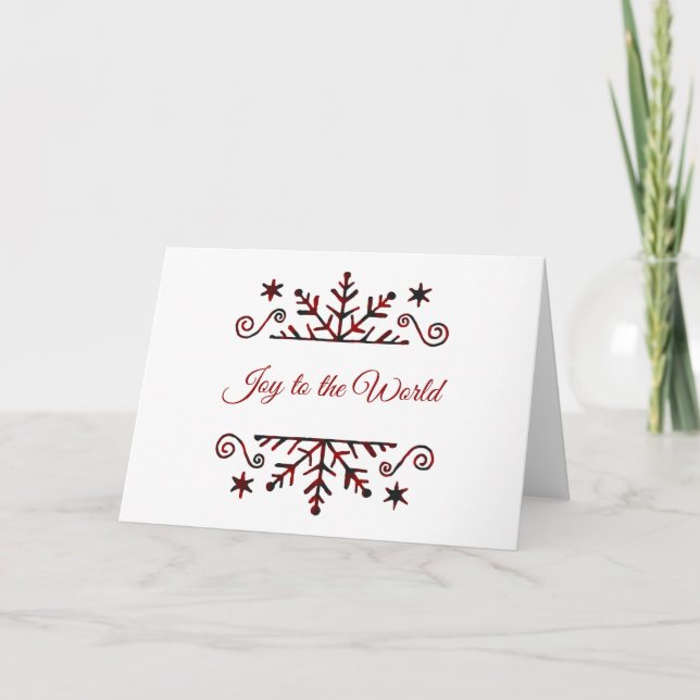 Karierte Schneeflocke Karte (Vorderseite)