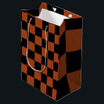 Karierte, schwarz-orange karierte Plätze Buffalo Mittlere Geschenktüte<br><div class="desc">Matching-Elemente sind verfügbar.</div>