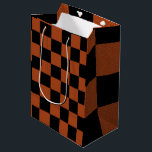 Karierte, schwarz-orange karierte Plätze Buffalo Mittlere Geschenktüte<br><div class="desc">Matching-Elemente sind verfügbar.</div>