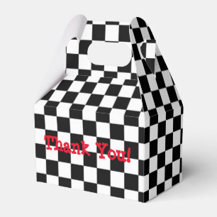 Karierte schwarze und weiße Geschenkboxen für die  Geschenkschachtel