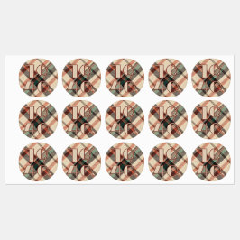 karierte Stickers der 40er Jahre Etiketten