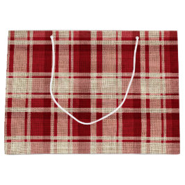 Karierte Streifen Große Geschenktüte