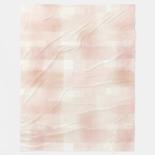 Karierte Streifen in Rosa Fleecedecke (Vorderseite)