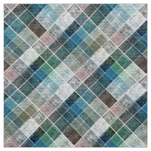 karierte Tartan kariert-Blau-Rosa Stoff