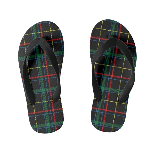 karierte Tartan-Kinder kippen Flops Kinderbadesandalen (Fußbett)