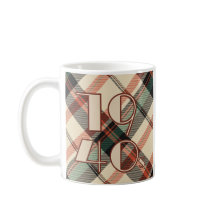 karierte Tasse der 40er Jahre