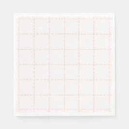 Karierte Teller aus rosa gestrichenem Papier - Par Serviette