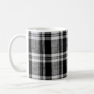 Karierte Textur aus weißem und schwarzem Schachbre Kaffeetasse