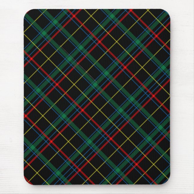 Karierte Textur mit schwarzem Hintergrund-25774 Mousepad (Vorne)