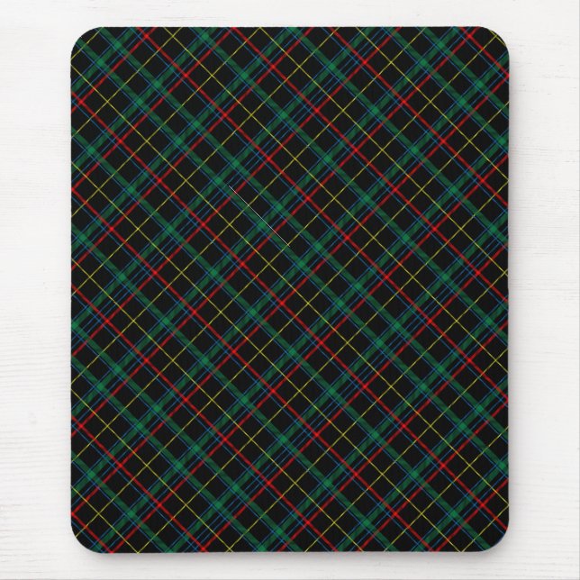 Karierte Textur mit schwarzem Hintergrund-25774 Mousepad (Vorne)