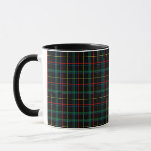 Karierte Textur mit schwarzem Hintergrund-25774 Tasse