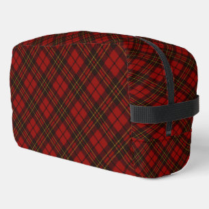 Karierte Toilettentasche mit rotem Tartan Waschbeutel