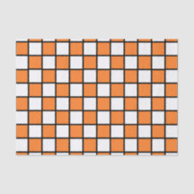 Karierte umrissene Orange und Schwarzes