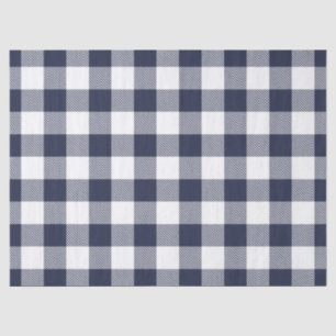 karierte Verpackung aus blauem Gingham Seidenpapier