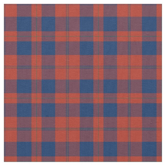 Karierte Vintage Rot- und Blauhochzeit Stoff (Nahaufnahme)