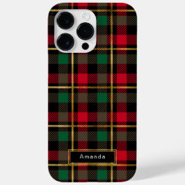 Karierte Weihnachten in Rot, Grün, Schwarz und Gol Case-Mate iPhone 14 Pro Max Hülle