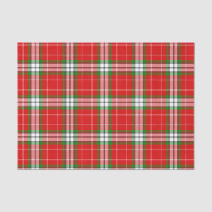 Karierte Weihnachten in Rot-Grün Seidenpapier