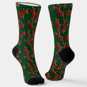 Karierte Weihnachten und Berries Socken