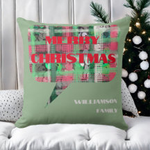 Karierte Weihnachtsfamilie grün