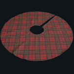 Karierte Weihnachtsferien in Rottaren Polyester Weihnachtsbaumdecke<br><div class="desc">Lieblich festliche Rot und Schwarz karierte Look von PLdesign.</div>