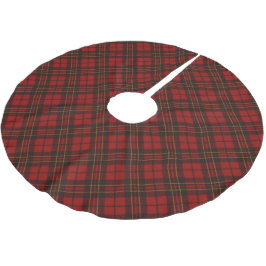 Karierte Weihnachtsferien in Rottaren Polyester Weihnachtsbaumdecke