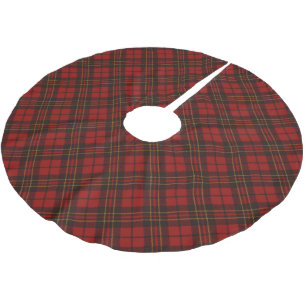 Karierte Weihnachtsferien in Rottaren Polyester Weihnachtsbaumdecke