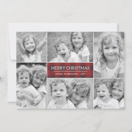 Karierte Weihnachtsfotokarte Feiertagskarte