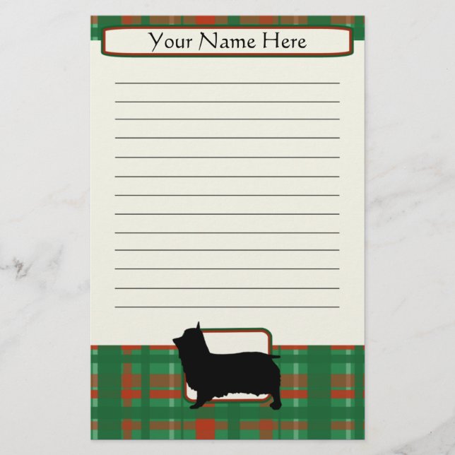 Karierte Weihnachtsgeschosse Briefpapier (Vorderseite)