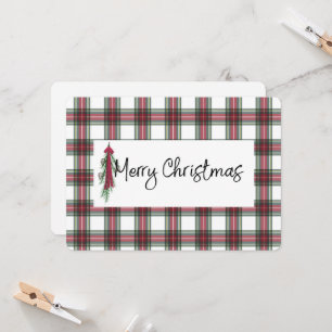 Karierte Weihnachtskarte