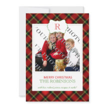 Karierte Weihnachtskarte