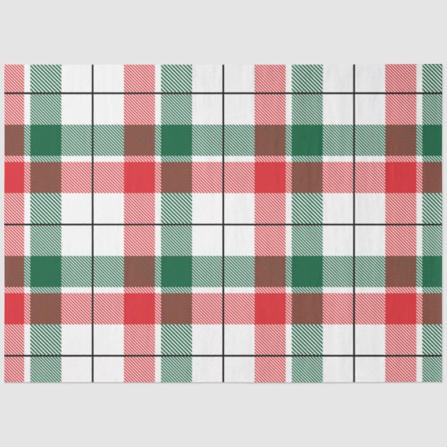Karierte Weihnachtsserie 7 Seidenpapier (Vorderseite)