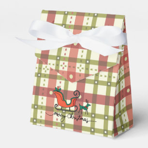 Karierte Weihnachtszeltdankeschön-Box Geschenkschachtel