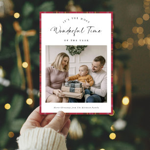 Karierte wunderbare Zeit des Jahres Weihnachten