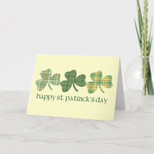 Karierten Kleeblatt St. Pat's Day T-Shirts und Ges Karte