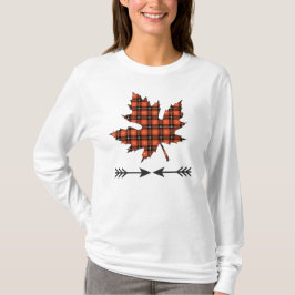 Karierter Ahornleaf T-Shirt