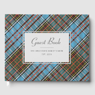 Karierter Bauernhof Rustikale Wohnfamilie Tartan Gästebuch